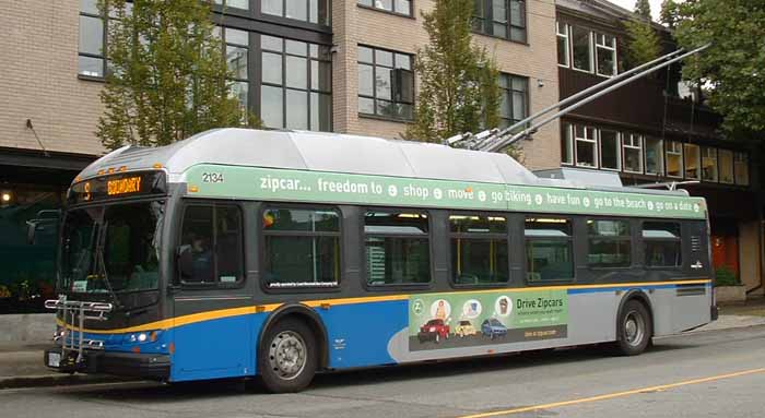 Coast Mountain Bus New Flyer E40LFR trolley 2134